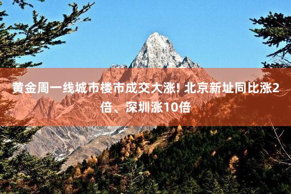 黄金周一线城市楼市成交大涨! 北京新址同比涨2倍、深圳涨10倍